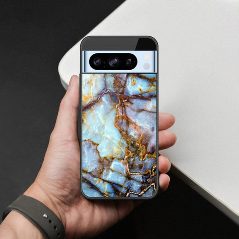 Google Pixel 8 Pro Cover - Colorful Marble Series - HQ Ultra Shine Premium Infinity Glass Soft Silicon Borders Case