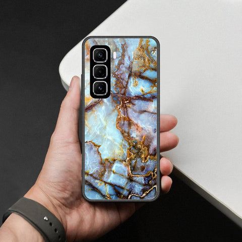 Infinix Hot 60 Pro Plus Cover - Colorful Marble Series - HQ Ultra Shine Premium Infinity Glass Soft Silicon Borders Case