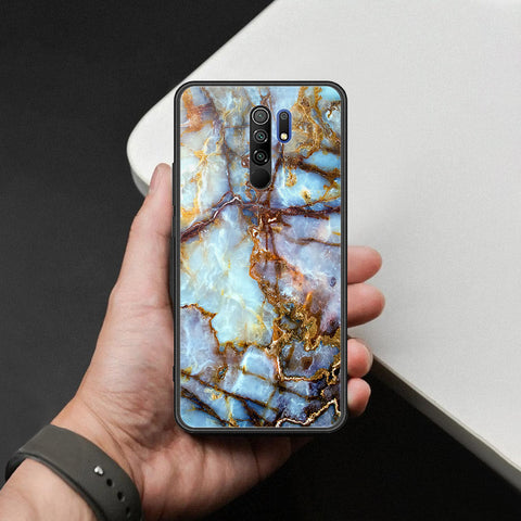 Xiaomi Redmi 9 Cover - Colorful Marble Series - HQ Ultra Shine Premium Infinity Glass Soft Silicon Borders Case