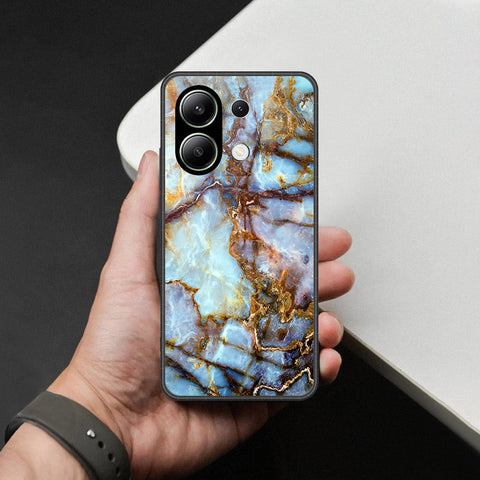 Xiaomi Redmi Note 13 Cover - Colorful Marble Series - HQ Ultra Shine Premium Infinity Glass Soft Silicon Borders Case