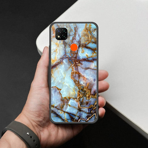 Xiaomi Poco C31 Cover - Colorful Marble Series - HQ Ultra Shine Premium Infinity Glass Soft Silicon Borders Case