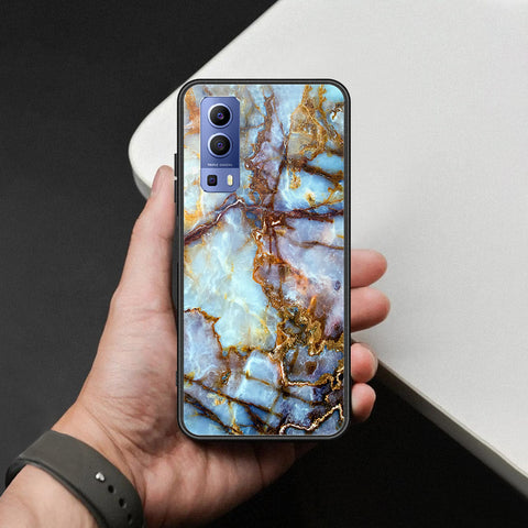 Vivo Y52 5G Cover - Colorful Marble Series - HQ Ultra Shine Premium Infinity Glass Soft Silicon Borders Case