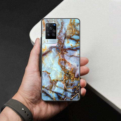 Vivo X60 Pro Cover - Colorful Marble Series - HQ Ultra Shine Premium Infinity Glass Soft Silicon Borders Case