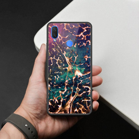 Huawei Enjoy 9 Plus Cover - Colorful Marble Series - HQ Ultra Shine Premium Infinity Glass Soft Silicon Borders Case