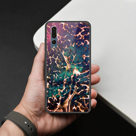Huawei P20 Pro Cover - Colorful Marble Series - HQ Ultra Shine Premium Infinity Glass Soft Silicon Borders Case