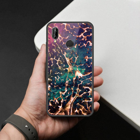 Huawei P20 Lite Cover - Colorful Marble Series - HQ Ultra Shine Premium Infinity Glass Soft Silicon Borders Case
