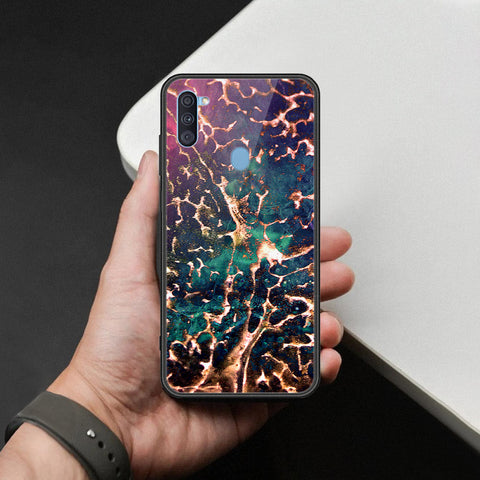 Samsung Galaxy M11 Cover - Colorful Marble Series - HQ Ultra Shine Premium Infinity Glass Soft Silicon Borders Case