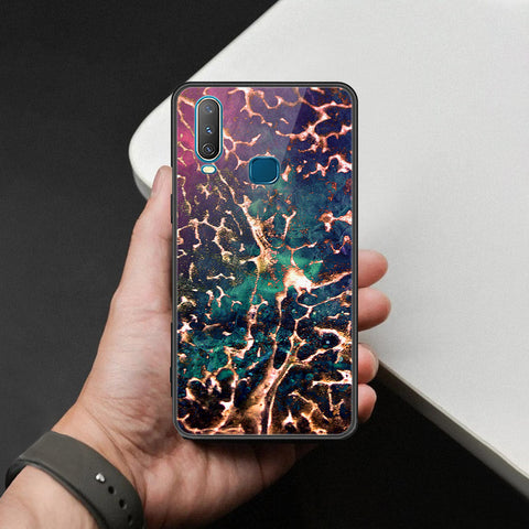 Vivo Y17 Cover - Colorful Marble Series - HQ Ultra Shine Premium Infinity Glass Soft Silicon Borders Case