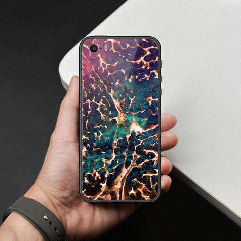 iPhone 5 Cover - Colorful Marble Series - HQ Ultra Shine Premium Infinity Glass Soft Silicon Borders Case