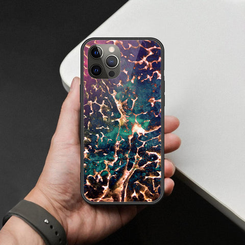 iPhone 12 Pro - Colorful Marble Series - HQ Ultra Shine Premium Infinity Glass Soft Silicon Borders Case