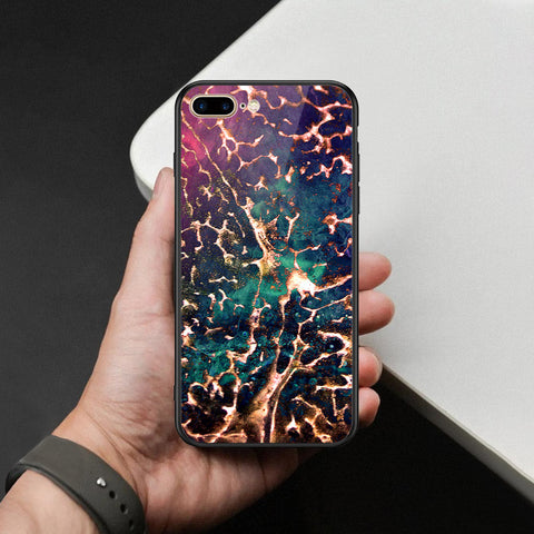 iPhone 8 Plus / 7 Plus - Colorful Marble Series - HQ Ultra Shine Premium Infinity Glass Soft Silicon Borders Case