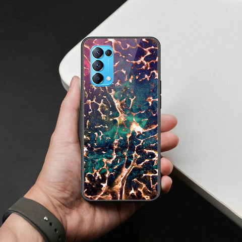 Oppo Find X3 Lite Cover - Colorful Marble Series - HQ Ultra Shine Premium Infinity Glass Soft Silicon Borders Case