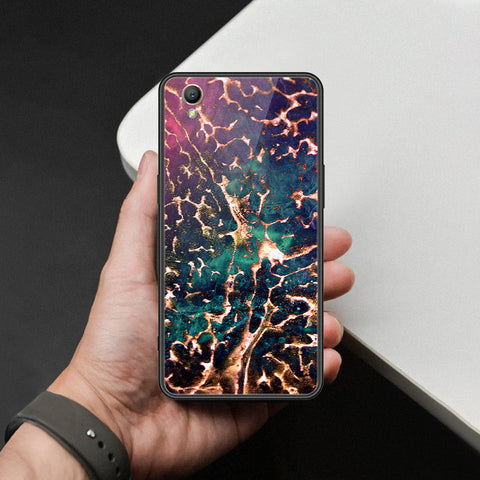 Oppo A37 Cover - Colorful Marble Series - HQ Ultra Shine Premium Infinity Glass Soft Silicon Borders Case