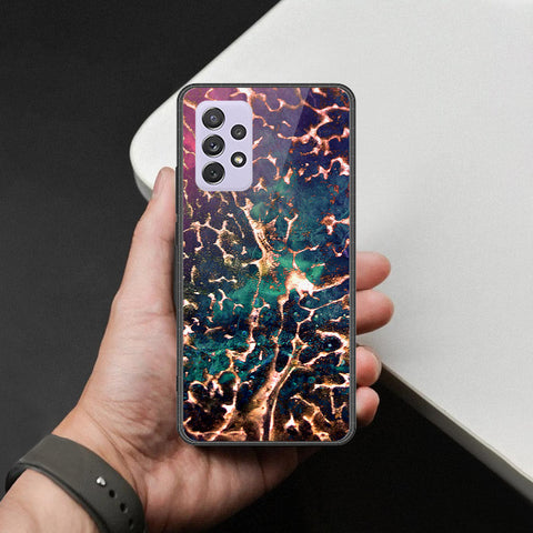 Samsung Galaxy A72 Cover - Colorful Marble Series - HQ Ultra Shine Premium Infinity Glass Soft Silicon Borders Case