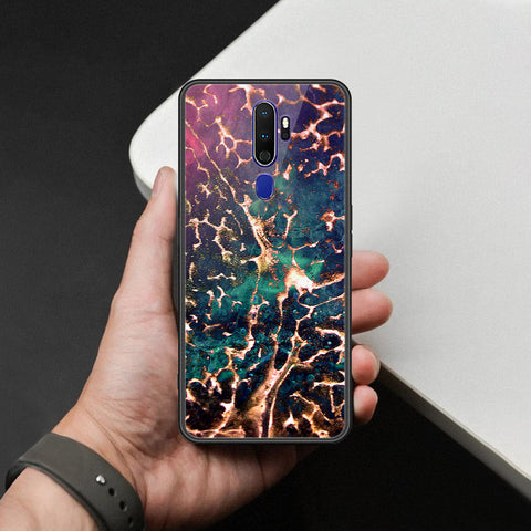 Oppo A5 2020 Cover - Colorful Marble Series - HQ Ultra Shine Premium Infinity Glass Soft Silicon Borders Case