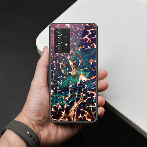 Samsung Galaxy A52s Cover - Colorful Marble Series - HQ Ultra Shine Premium Infinity Glass Soft Silicon Borders Case