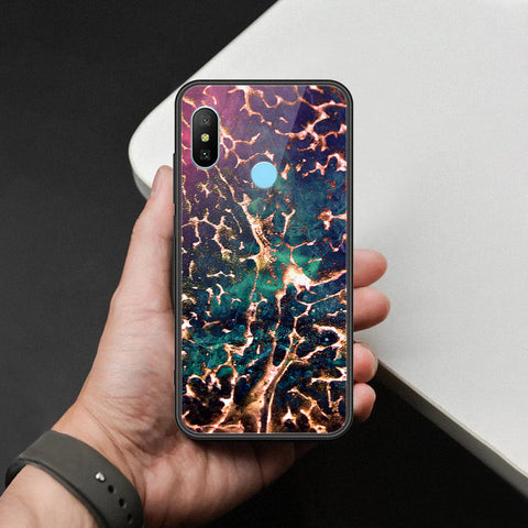 Xiaomi Mi A2 Cover - Colorful Marble Series - HQ Ultra Shine Premium Infinity Glass Soft Silicon Borders Case