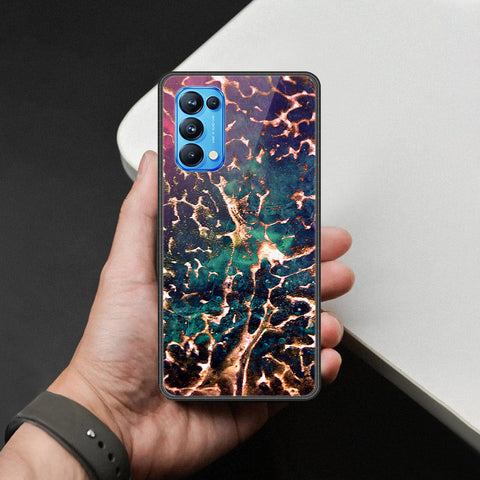 Oppo Reno 5 Pro 5G Cover - Colorful Marble Series - HQ Ultra Shine Premium Infinity Glass Soft Silicon Borders Case