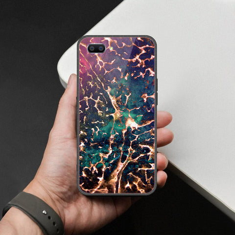 Oppo A3s Cover - Colorful Marble Series - HQ Ultra Shine Premium Infinity Glass Soft Silicon Borders Case