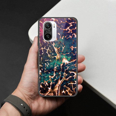 Xiaomi Redmi K40 Cover - Colorful Marble Series - HQ Ultra Shine Premium Infinity Glass Soft Silicon Borders Case