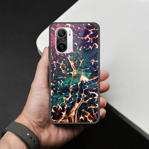 Xiaomi Poco F3 Cover - Colorful Marble Series - HQ Ultra Shine Premium Infinity Glass Soft Silicon Borders Case