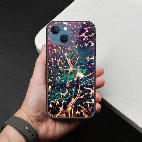 iPhone 13 Cover - Colorful Marble Series - HQ Ultra Shine Premium Infinity Glass Soft Silicon Borders Case