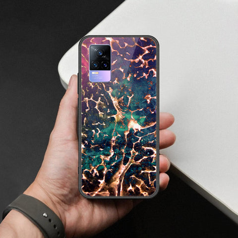 Vivo V21e Cover - Colorful Marble Series - HQ Ultra Shine Premium Infinity Glass Soft Silicon Borders Case