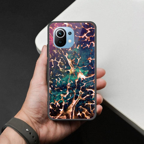 Xiaomi Mi 11 Cover - Colorful Marble Series - HQ Ultra Shine Premium Infinity Glass Soft Silicon Borders Case