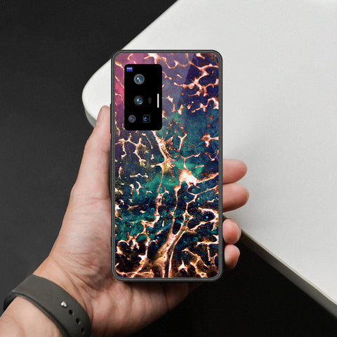Vivo X70 Pro Cover - Colorful Marble Series - HQ Ultra Shine Premium Infinity Glass Soft Silicon Borders Case