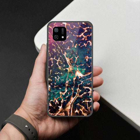 Oppo A16e Cover - Colorful Marble Series - HQ Ultra Shine Premium Infinity Glass Soft Silicon Borders Case