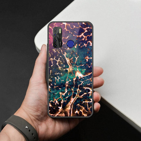 Tecno Spark 5 Cover - Colorful Marble Series - HQ Ultra Shine Premium Infinity Glass Soft Silicon Borders Case