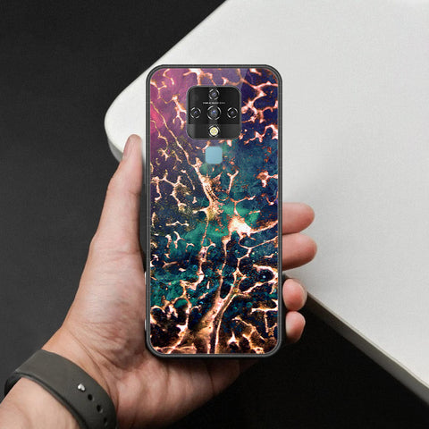 Tecno Camon 16 Pro Cover - Colorful Marble Series - HQ Ultra Shine Premium Infinity Glass Soft Silicon Borders Case