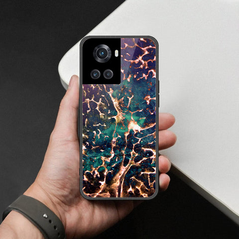 OnePlus 10R Cover - Colorful Marble Series - HQ Ultra Shine Premium Infinity Glass Soft Silicon Borders Case