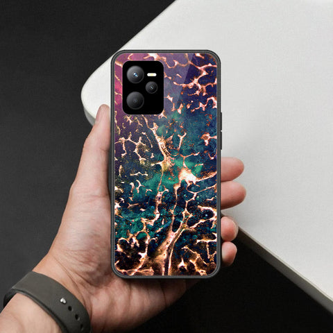 Realme C35 Cover - Colorful Marble Series - HQ Ultra Shine Premium Infinity Glass Soft Silicon Borders Case