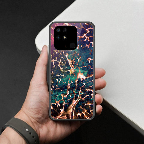 Xiaomi Redmi 10A Cover - Colorful Marble Series - HQ Ultra Shine Premium Infinity Glass Soft Silicon Borders Case