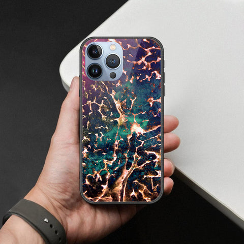 iPhone 14 Pro Cover - Colorful Marble Series - HQ Ultra Shine Premium Infinity Glass Soft Silicon Borders Case
