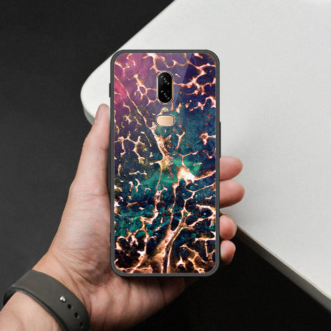 OnePlus 6 Cover - Colorful Marble Series - HQ Ultra Shine Premium Infinity Glass Soft Silicon Borders Case