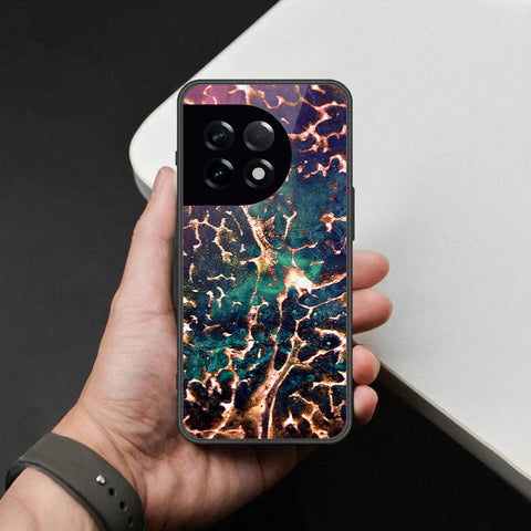 OnePlus 11R Cover - Colorful Marble Series - HQ Ultra Shine Premium Infinity Glass Soft Silicon Borders Case
