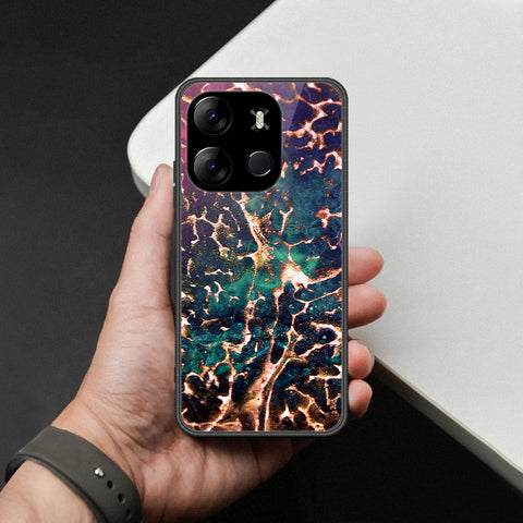 Infinix Smart 7 Plus Cover - Colorful Marble Series - HQ Ultra Shine Premium Infinity Glass Soft Silicon Borders Case