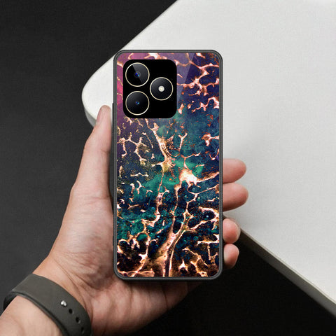 Realme Narzo N53 Cover - Colorful Marble Series - HQ Ultra Shine Premium Infinity Glass Soft Silicon Borders Case
