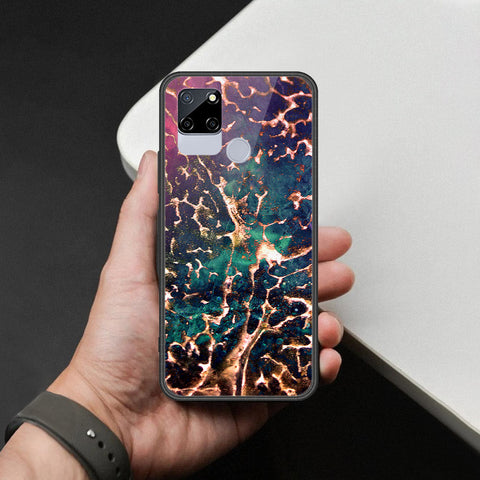 Realme C12 Cover - Colorful Marble Series - HQ Ultra Shine Premium Infinity Glass Soft Silicon Borders Case