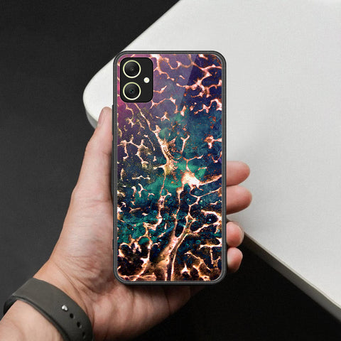 Samsung Galaxy A05 Cover - Colorful Marble Series - HQ Ultra Shine Premium Infinity Glass Soft Silicon Borders Case