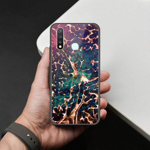 Vivo Y19 Cover - Colorful Marble Series - HQ Ultra Shine Premium Infinity Glass Soft Silicon Borders Case