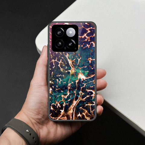 Xiaomi 14 Cover - Colorful Marble Series - HQ Ultra Shine Premium Infinity Glass Soft Silicon Borders Case