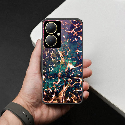 Vivo Y35 Plus Cover - Colorful Marble Series - HQ Ultra Shine Premium Infinity Glass Soft Silicon Borders Case