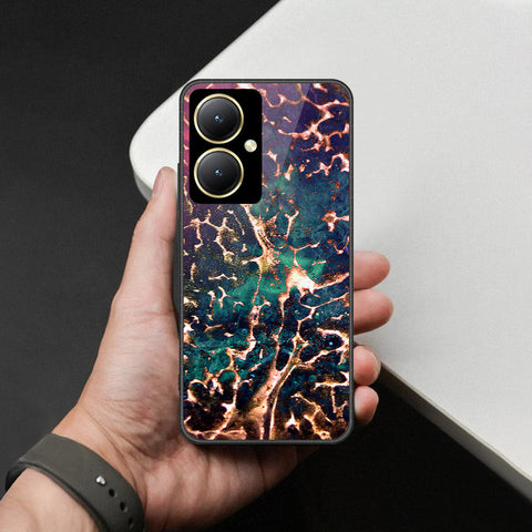 Vivo Y35m Plus Cover - Colorful Marble Series - HQ Ultra Shine Premium Infinity Glass Soft Silicon Borders Case