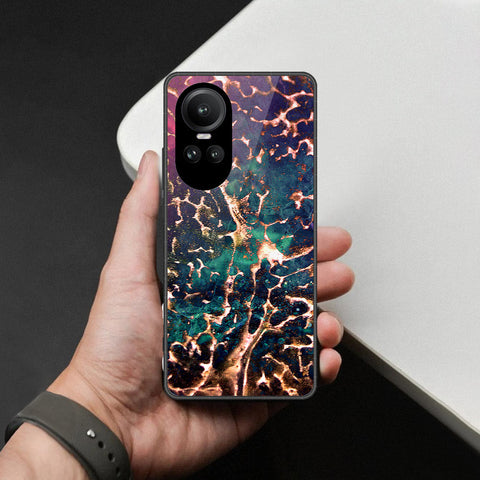 Oppo Reno 10 Pro Cover - Colorful Marble Series - HQ Ultra Shine Premium Infinity Glass Soft Silicon Borders Case
