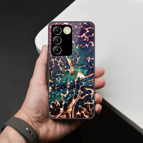 Vivo V30 Lite 4G Cover - Colorful Marble Series - HQ Ultra Shine Premium Infinity Glass Soft Silicon Borders Case