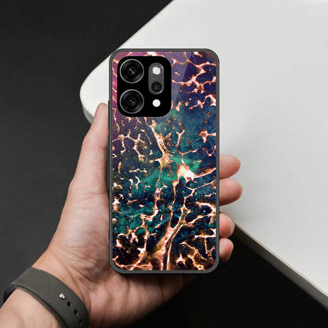 Oppo Reno 14 Cover - Colorful Marble Series - HQ Ultra Shine Premium Infinity Glass Soft Silicon Borders Case