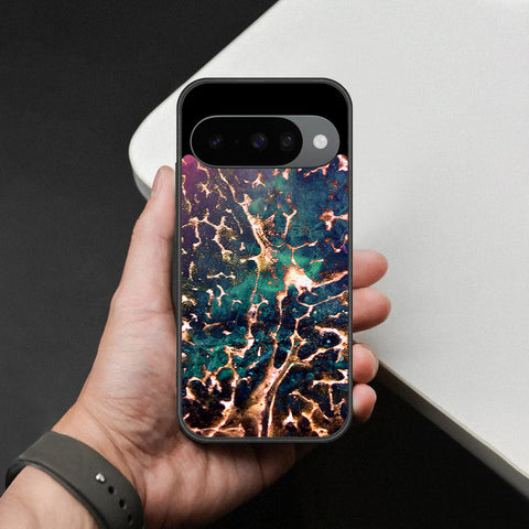 Google Pixel 10 Cover - Colorful Marble Series - HQ Ultra Shine Premium Infinity Glass Soft Silicon Borders Case